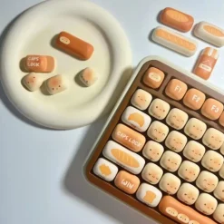 Fluffy Bread Bun Keycaps Set