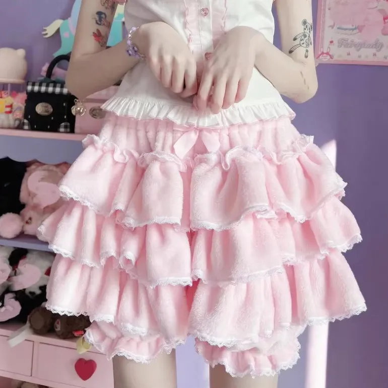 Fluffy Ruffled Bloomer Pants
