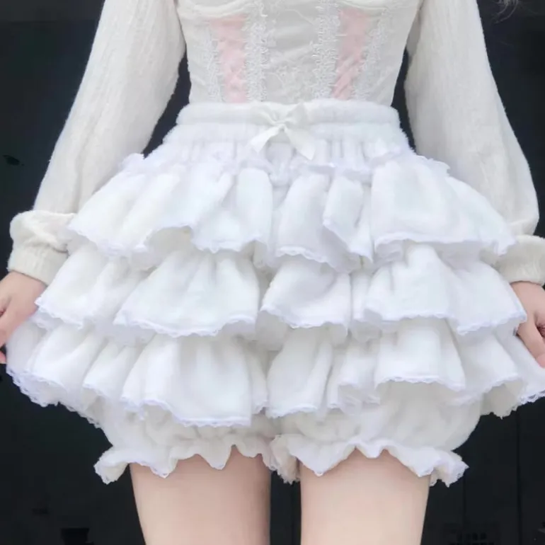 Fluffy Ruffled Bloomer Pants