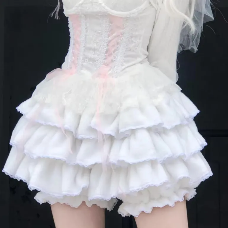 Fluffy Ruffled Bloomer Pants