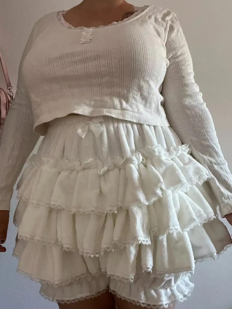Fluffy Ruffled Bloomer Pants
