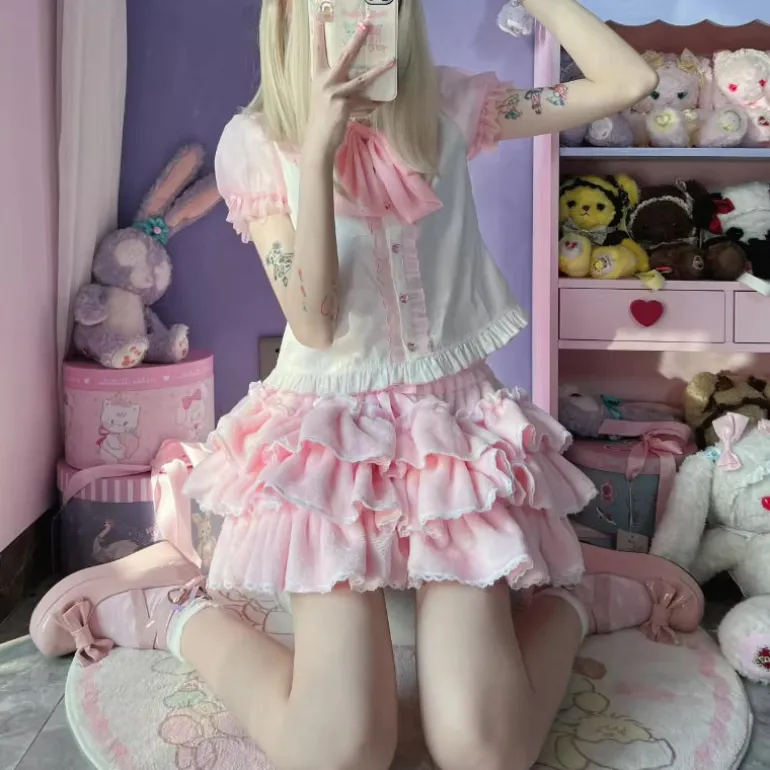 Fluffy Ruffled Bloomer Pants