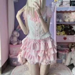 Fluffy Ruffled Bloomer Pants