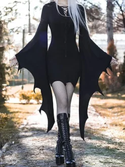 Forest Witch Hooded Dress