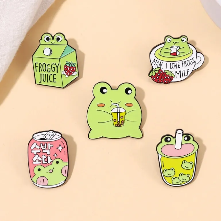 Froggy Juice Enamel Pins