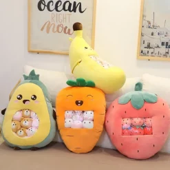 Fruit and Animal Plush Bags