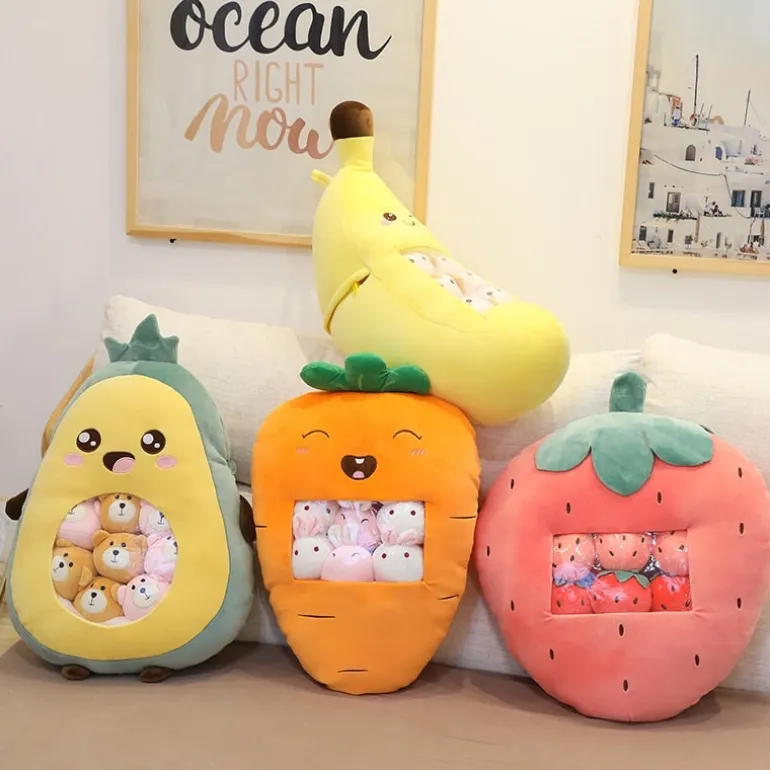 Fruit and Animal Plush Bags