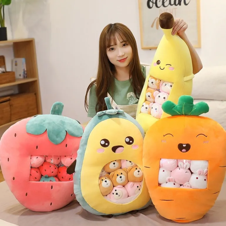Fruit and Animal Plush Bags