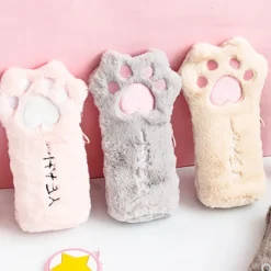 Furry Kitten Paw Pencil Case