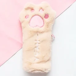 Furry Kitten Paw Pencil Case