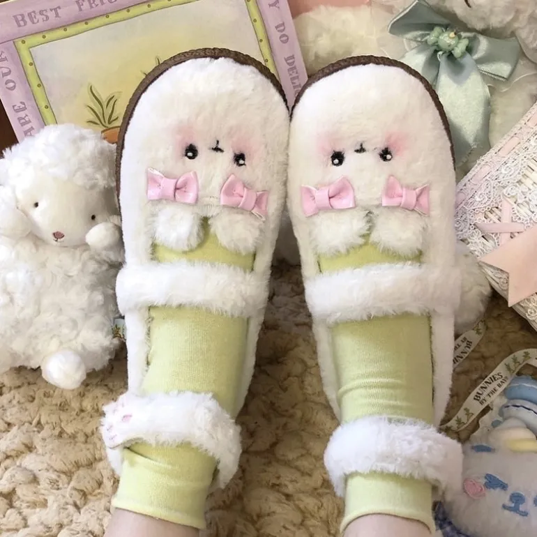 Fuzzy Bear Mary Janes