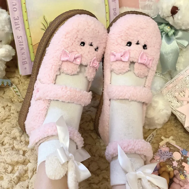 Fuzzy Bear Mary Janes