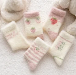 Fuzzy Berry Socks