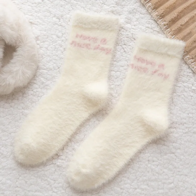 Fuzzy Berry Socks