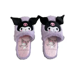 Fuzzy Bunny Embroidered Slippers