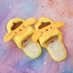 Fuzzy Bunny Embroidered Slippers