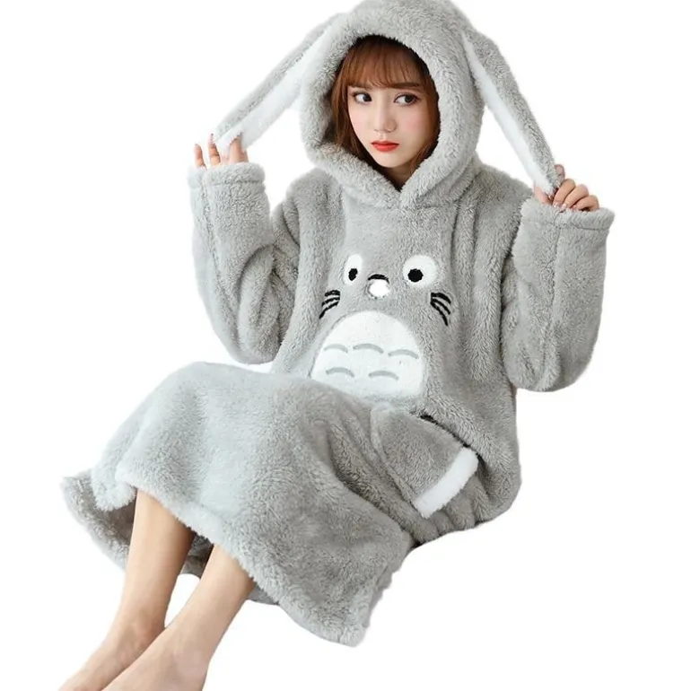 Fuzzy Chinchilla Nightgown
