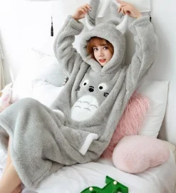 Fuzzy Chinchilla Nightgown