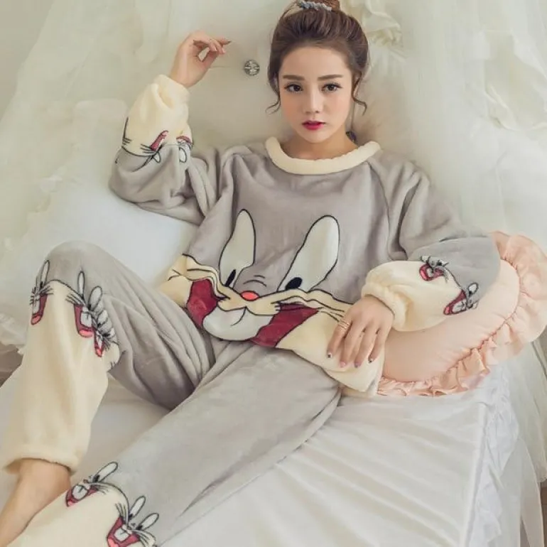 Fuzzy Flannel Pajama Sets