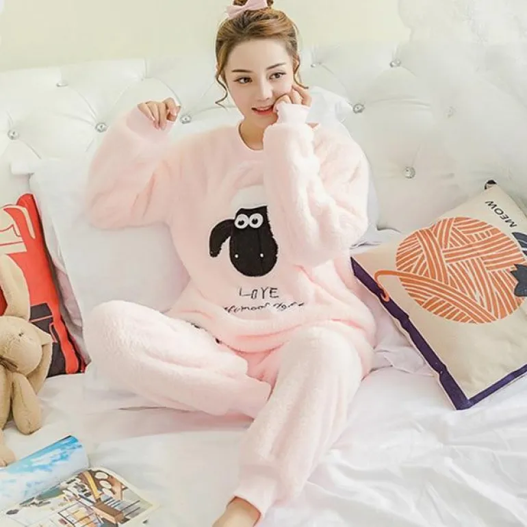 Fuzzy Flannel Pajama Sets
