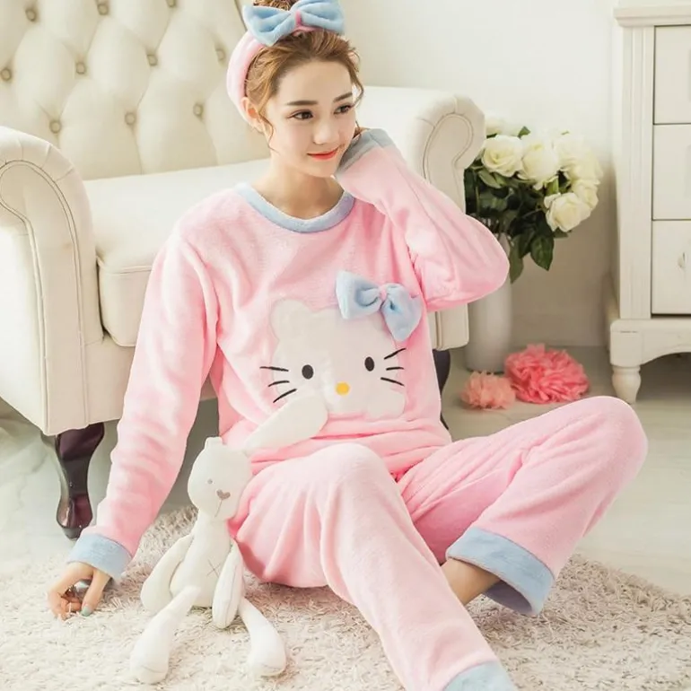 Fuzzy Flannel Pajama Sets
