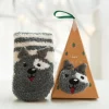 Fuzzy Holiday Animal Socks