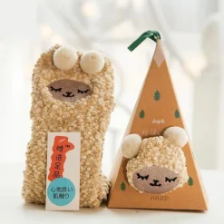 Fuzzy Holiday Animal Socks
