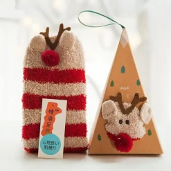 Fuzzy Holiday Animal Socks