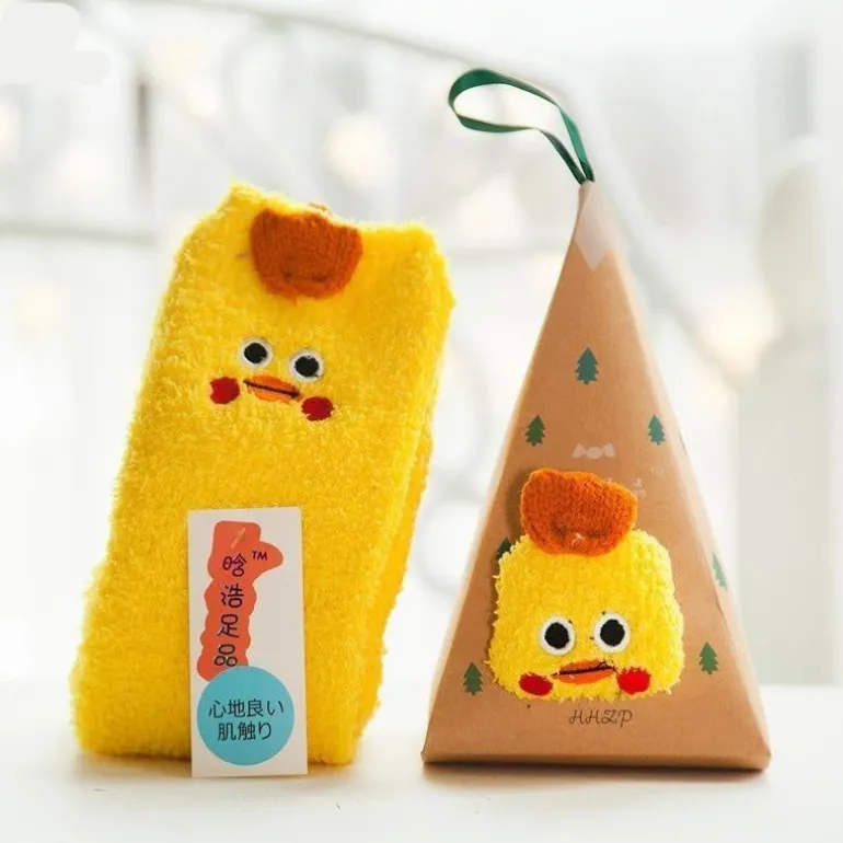 Fuzzy Holiday Animal Socks