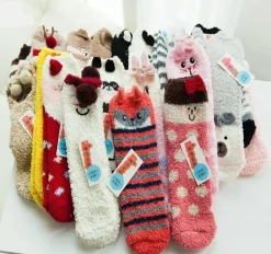 Fuzzy Holiday Animal Socks