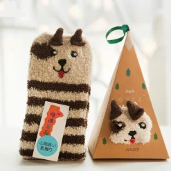 Fuzzy Holiday Animal Socks