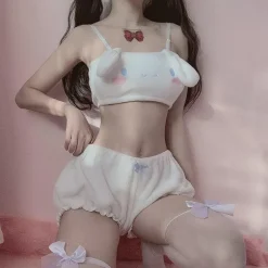 Fuzzy Kawaii Lingerie Set
