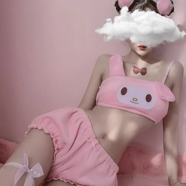 Fuzzy Kawaii Lingerie Set