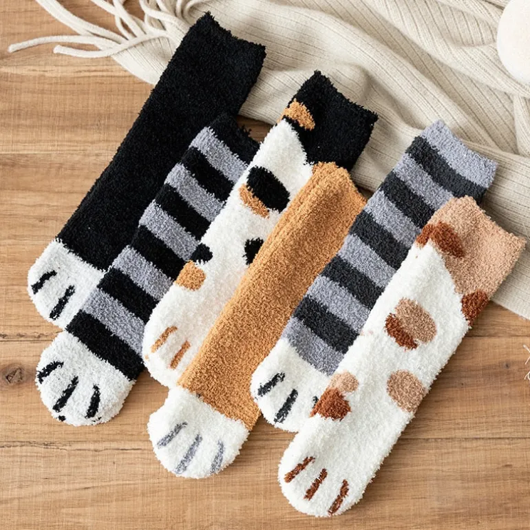 Fuzzy Neko Paw Socks