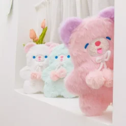 Fuzzy Pastel Bear Stationary Bag