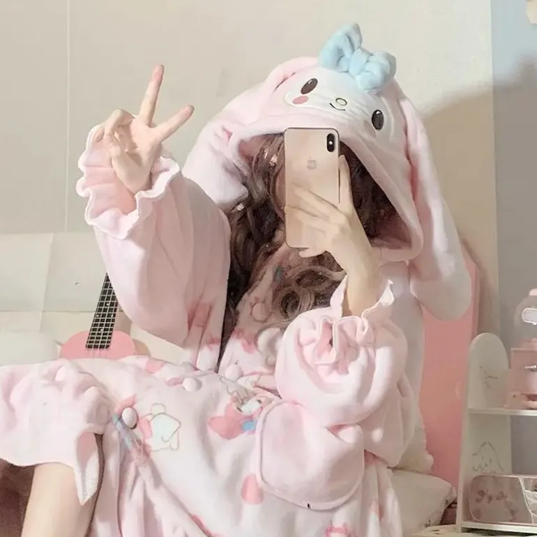 Fuzzy Pink Bunny Nighty