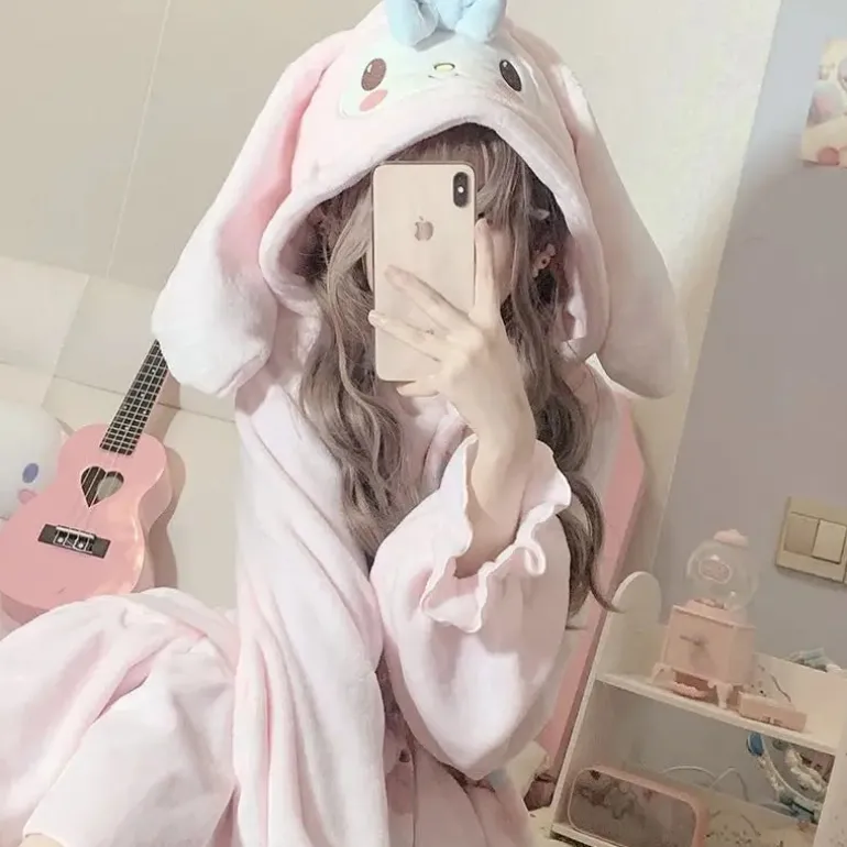 Fuzzy Pink Bunny Nighty