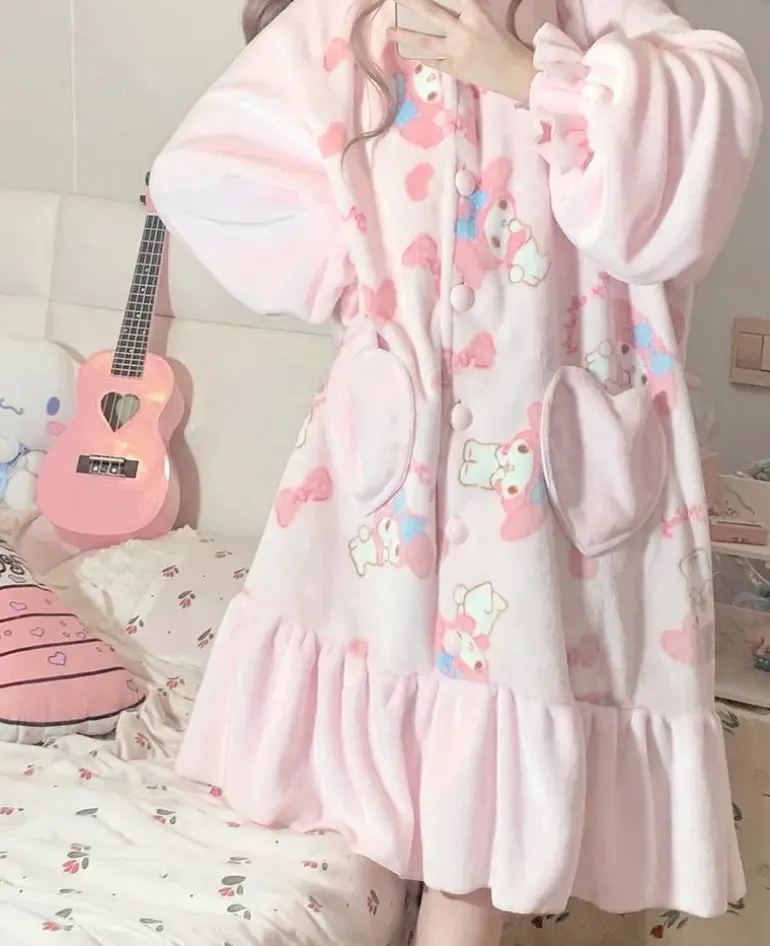 Fuzzy Pink Bunny Nighty