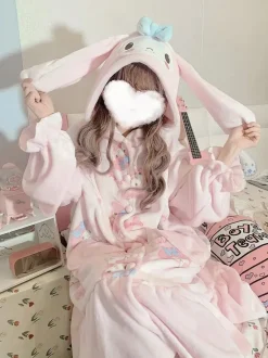Fuzzy Pink Bunny Nighty