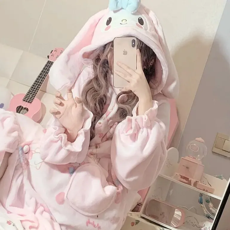 Fuzzy Pink Bunny Nighty