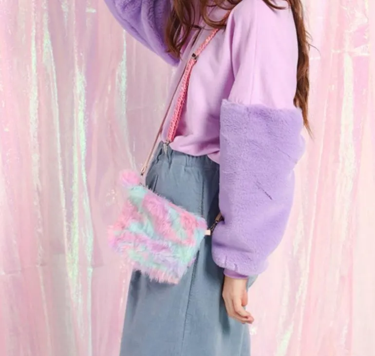 Fuzzy Plush Handbag