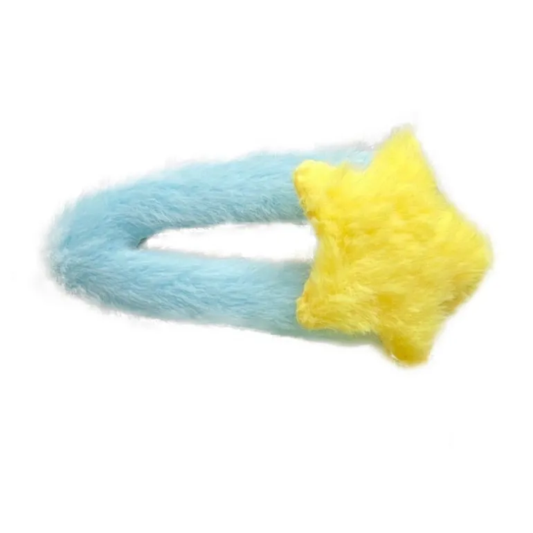Fuzzy Star Hair Clips