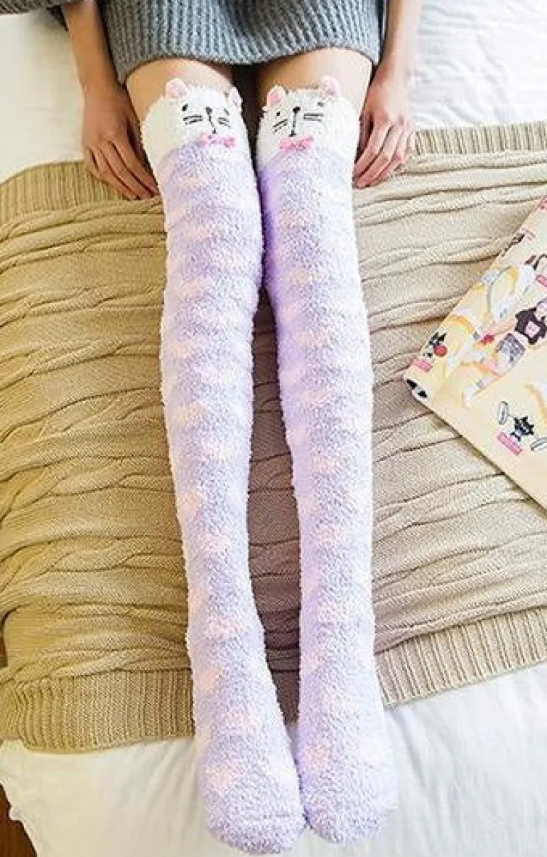 Fuzzy Thigh Highs (15+ Styles)