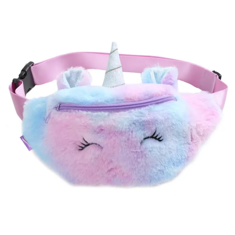 Fuzzy Unicorn Fanny Packs