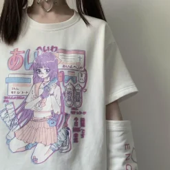 Gaming E-Girl Crop Top With Cuffs