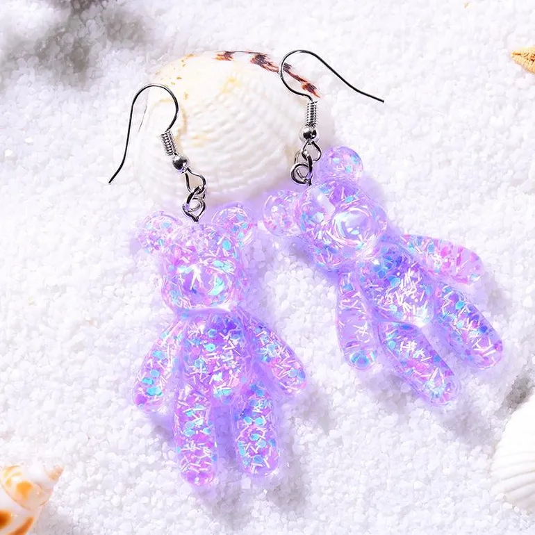 Glitter Bear Earrings