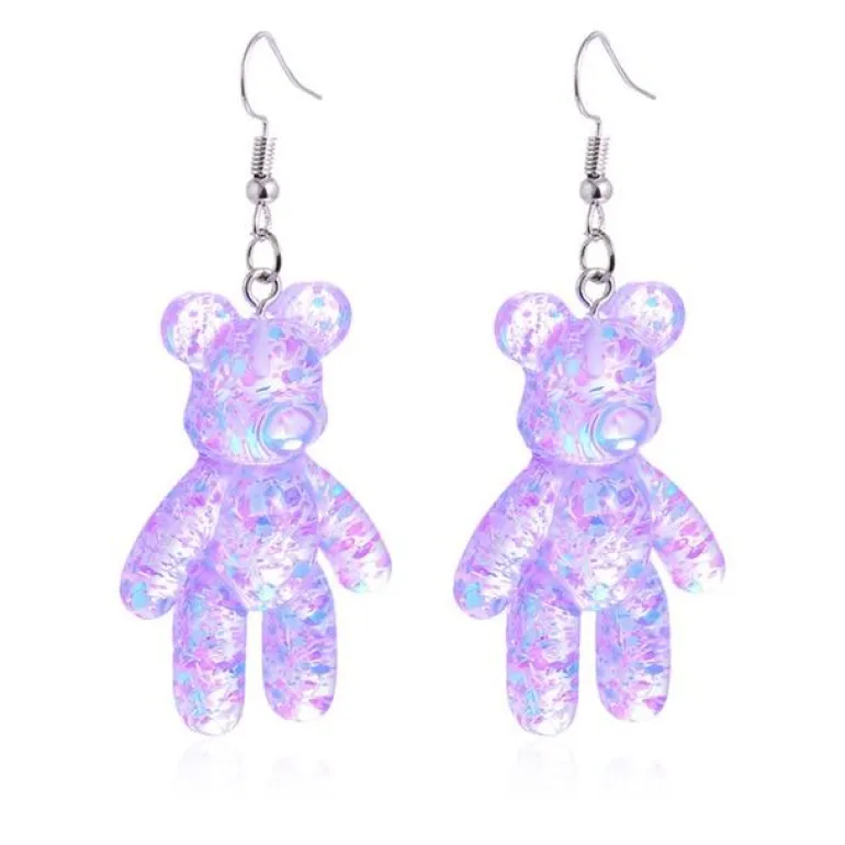 Glitter Bear Earrings