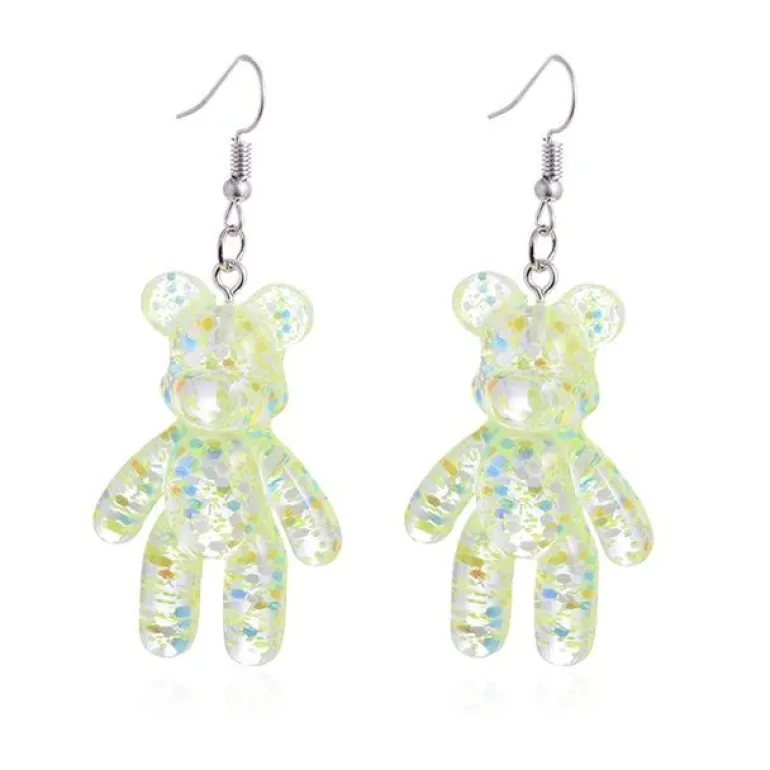 Glitter Bear Earrings