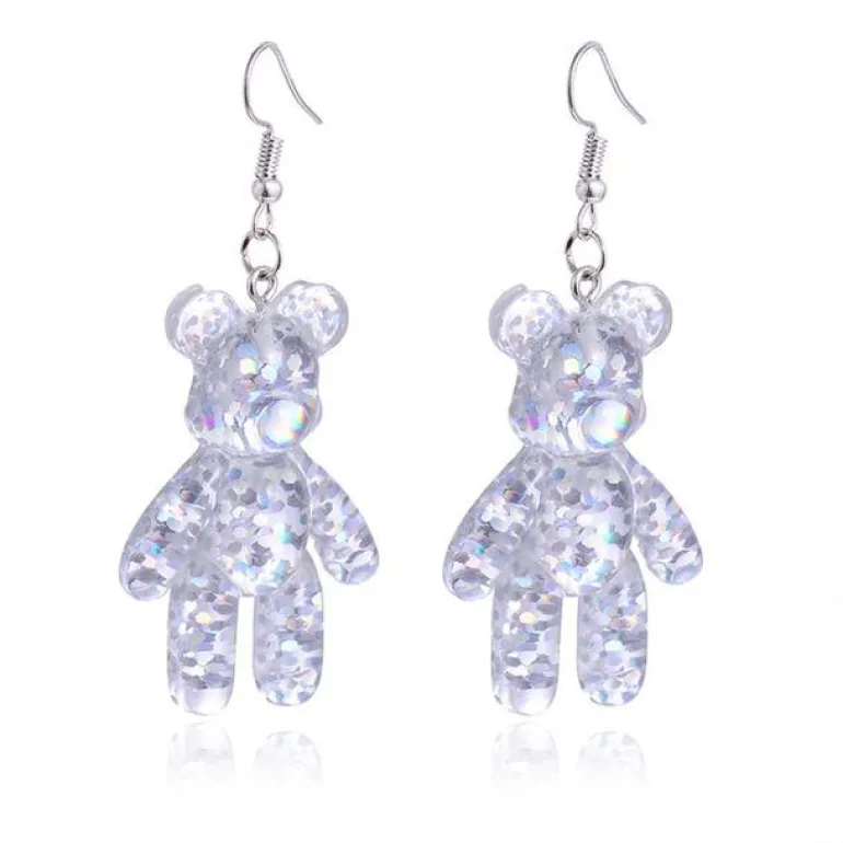 Glitter Bear Earrings