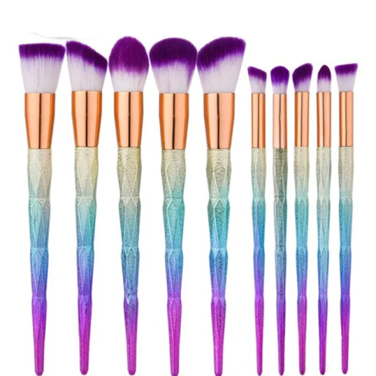 Glitter Rainbow Unicorn Brushes